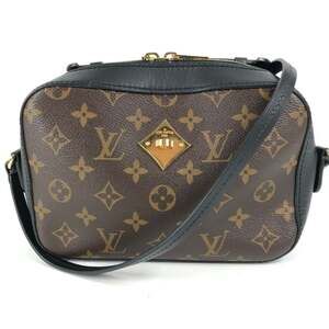 LOUIS VUITTON Authentic Black Monogram Canvas Pochette Shoulder Bag